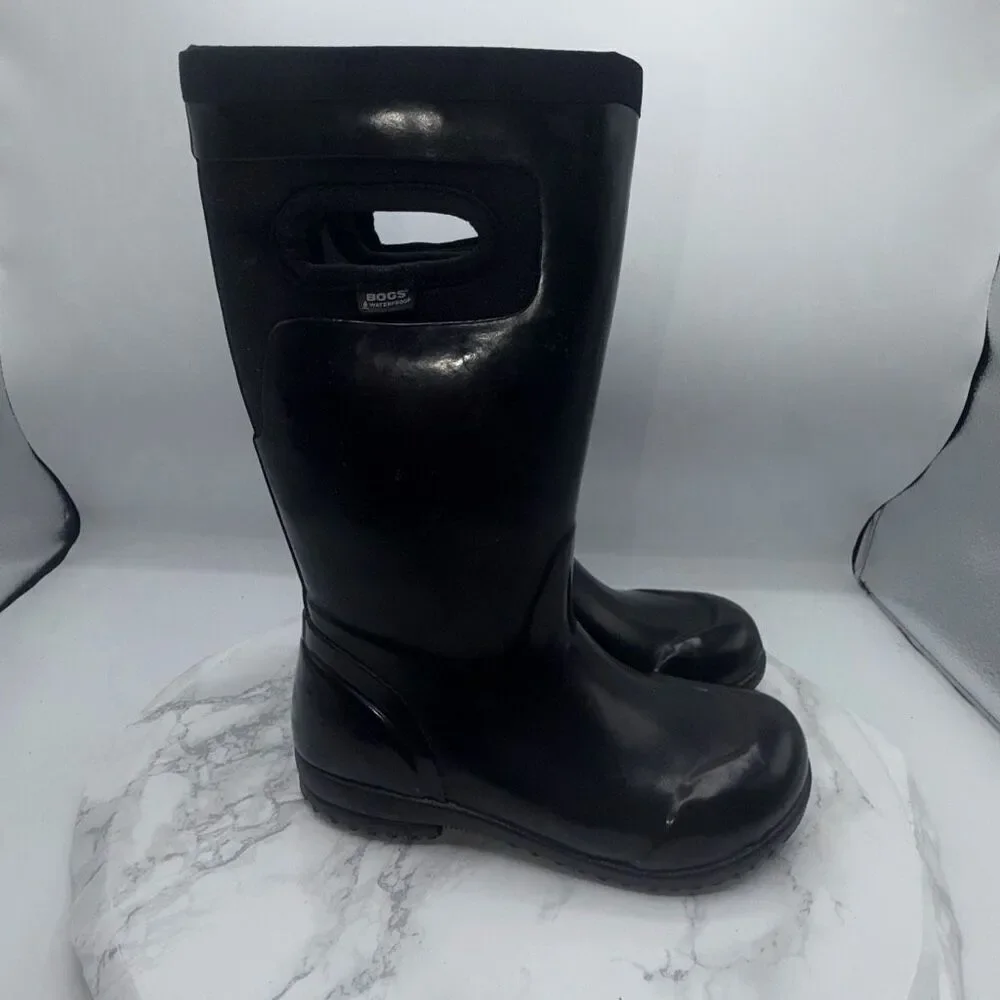 BOGS Black Kids Tacoma Rain Boots-13